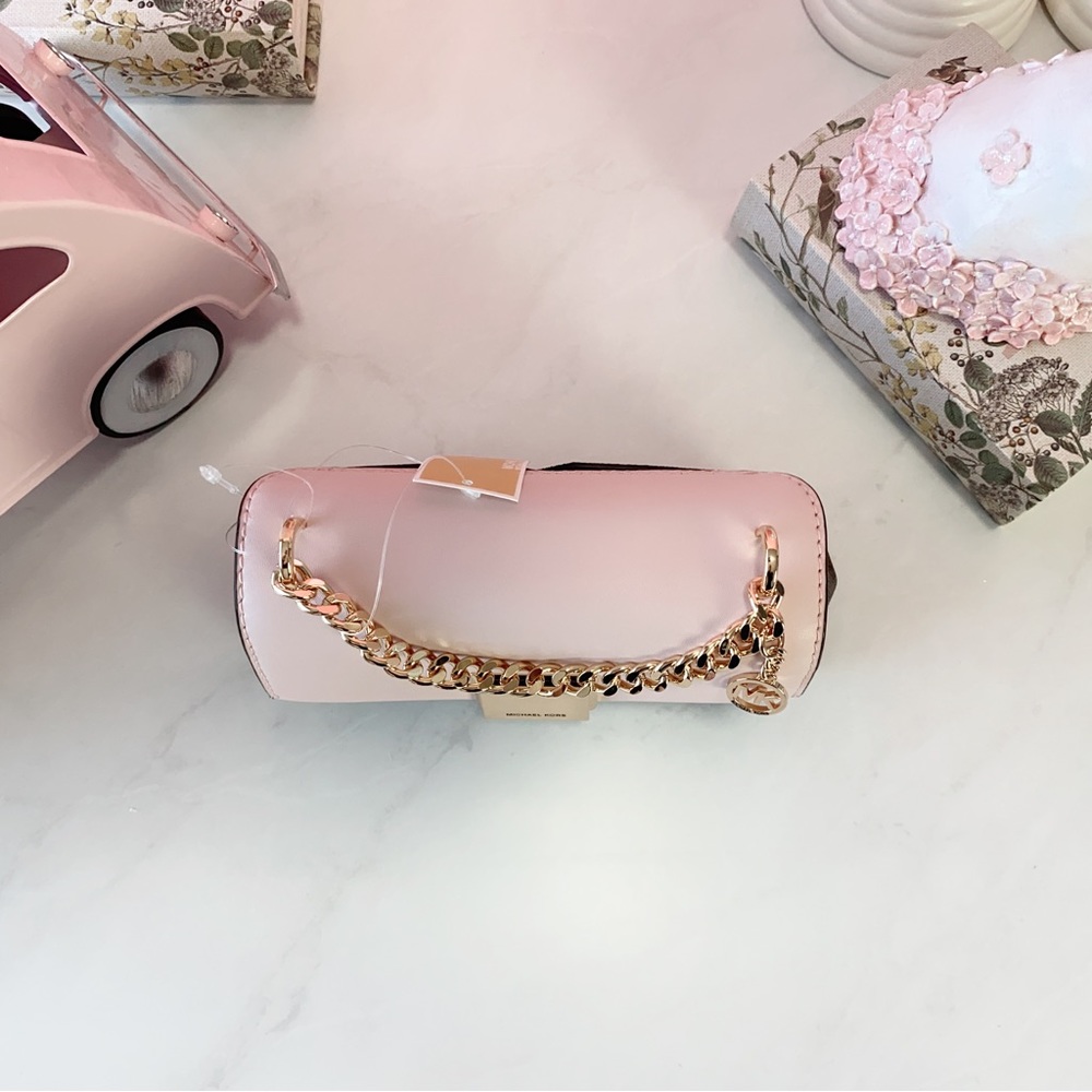 Final Sale!👜 MICHAEL KORS 🌺 Lita Small Two-Tone Logo and Leather Crossbody Bag - Picture 7 of 15
